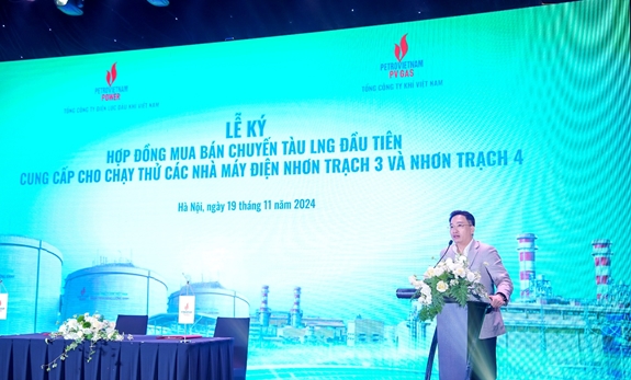 PV GAS và PV Power ký hợp đồng mua bán chuyến tàu LNG đầu tiên cung cấp cho chạy thử nhà máy điện Nhơn Trạch 3, Nhơn Trạch 4