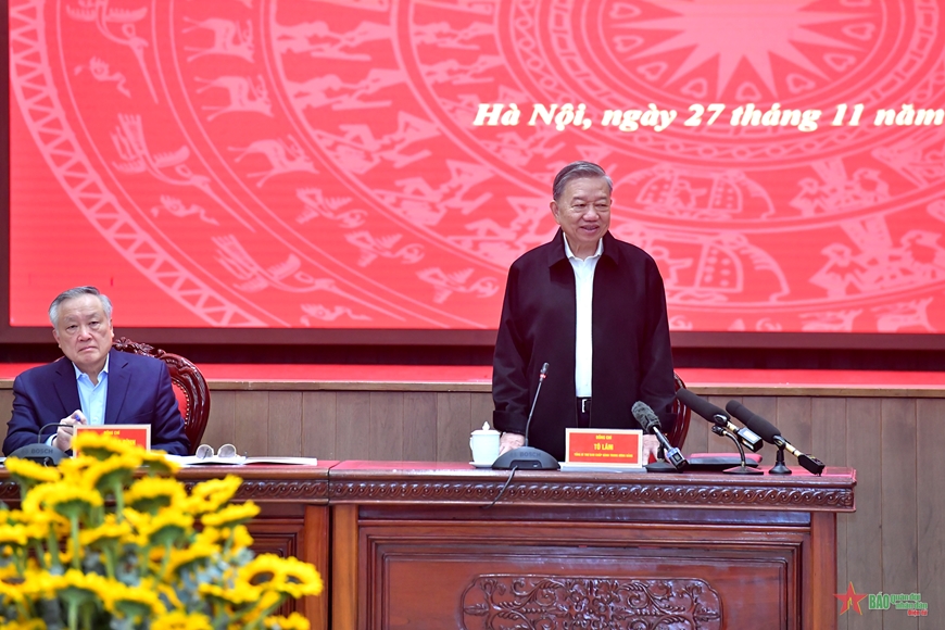 Tổng Bí thư Tô Lâm làm việc với Ban Thường vụ Thành ủy Hà Nội