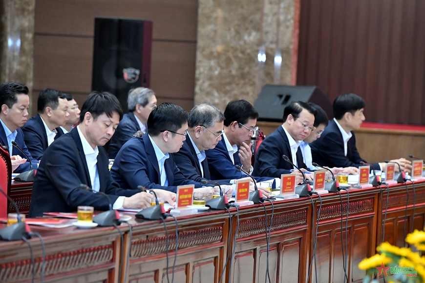Tổng Bí thư Tô Lâm làm việc với Ban Thường vụ Thành ủy Hà Nội