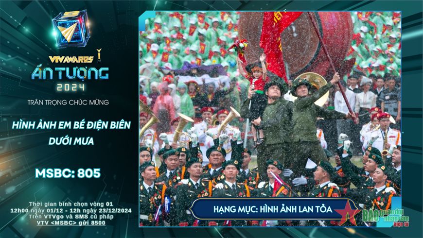 Hình ảnh em bé Điện Biên dưới mưa lọt đề cử VTV Awards 2024