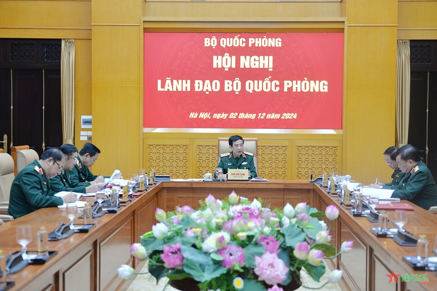 Đại tướng Phan Văn Giang chủ trì Hội nghị lãnh đạo Bộ Quốc phòng tháng 12-2024