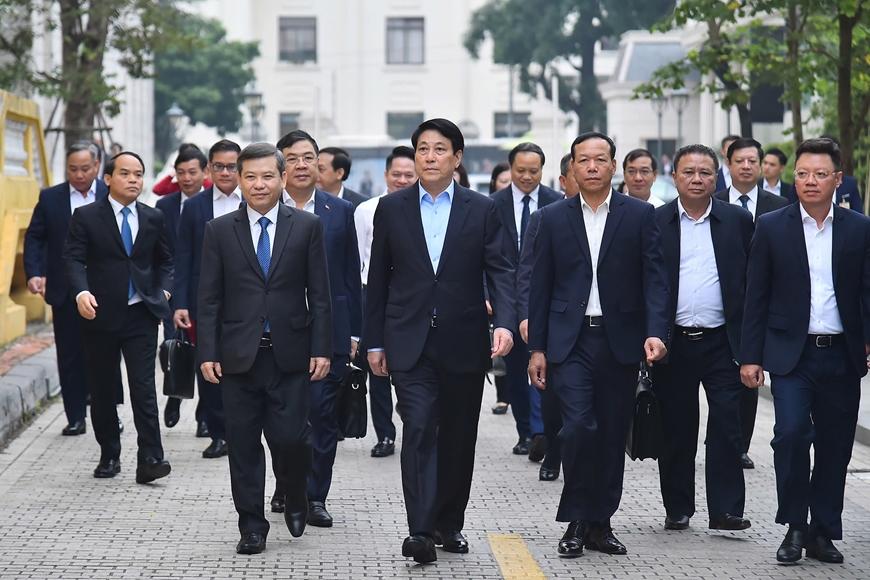 Chủ tịch nước Lương Cường làm việc với Tòa án nhân dân tối cao