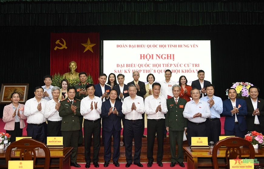 Tổng Bí thư Tô Lâm tiếp xúc cử tri tỉnh Hưng Yên sau Kỳ họp thứ tám, Quốc hội khóa XV