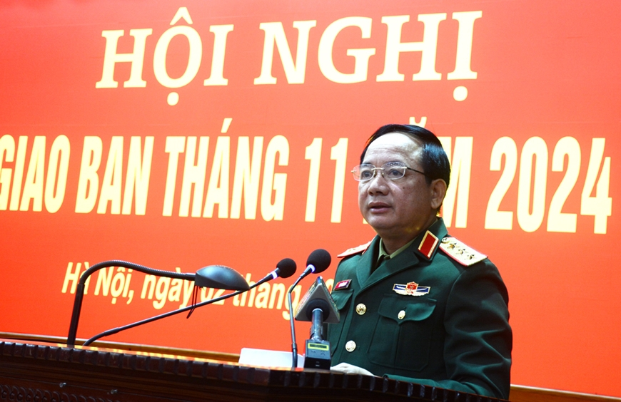 Thượng tướng Trịnh Văn Quyết chủ trì Hội nghị giao ban Tổng cục Chính trị tháng 11-2024 