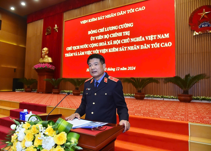 Chủ tịch nước Lương Cường thăm và làm việc với Viện Kiểm sát nhân dân tối cao