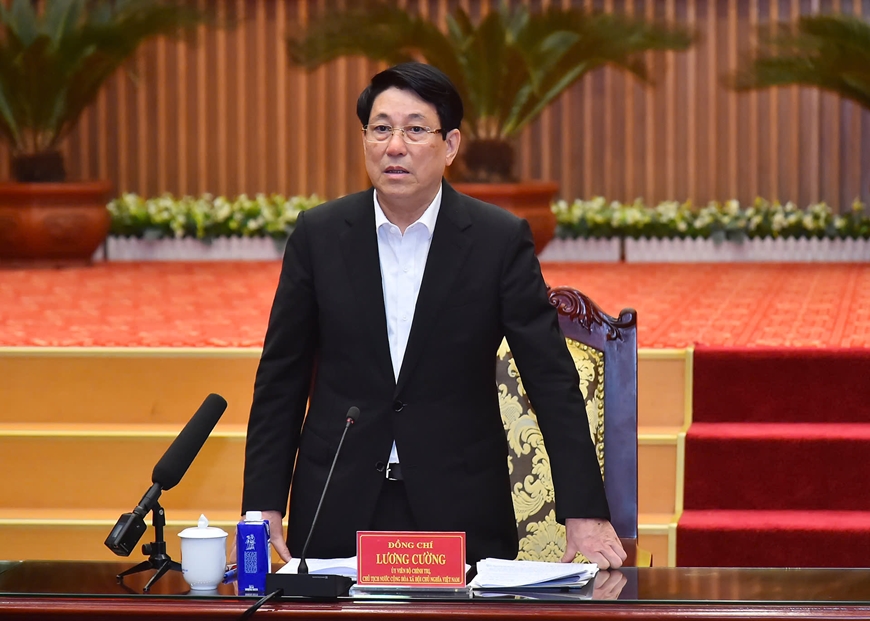 Chủ tịch nước Lương Cường thăm và làm việc với Viện Kiểm sát nhân dân tối cao