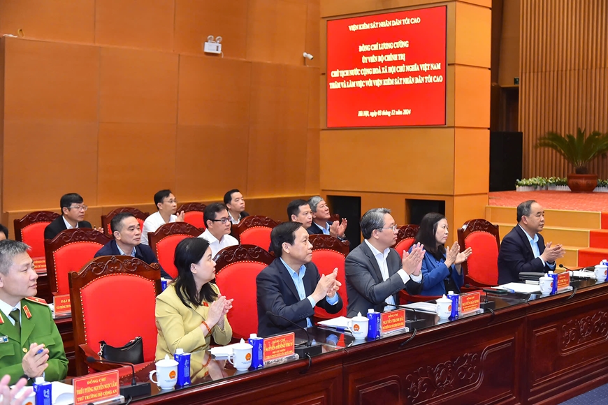 Chủ tịch nước Lương Cường thăm và làm việc với Viện Kiểm sát nhân dân tối cao