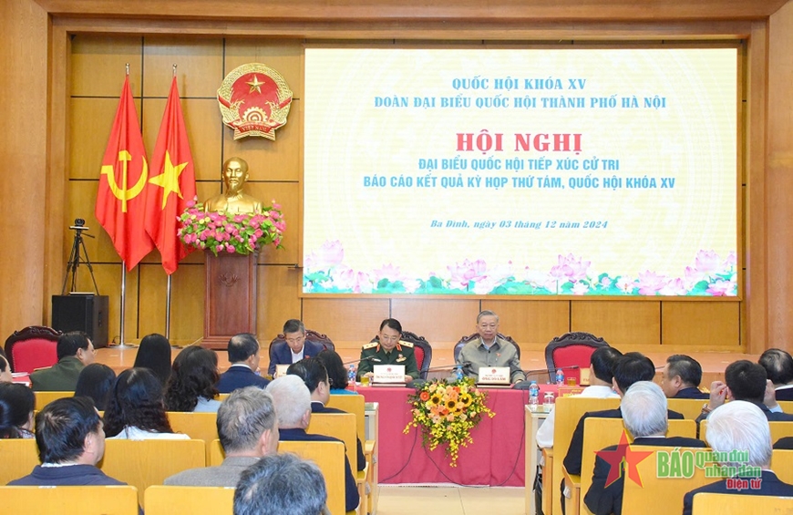 Tổng Bí thư Tô Lâm tiếp xúc cử tri Thành phố Hà Nội sau Kỳ họp thứ tám, Quốc hội khóa XV