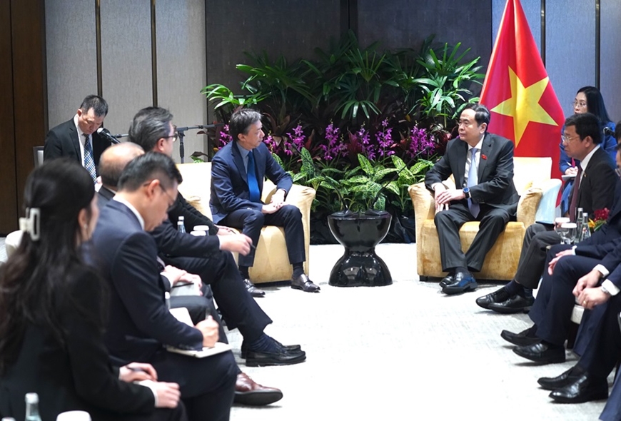 Chủ tịch Quốc hội Trần Thanh Mẫn tiếp lãnh đạo một số tập đoàn của Singapore