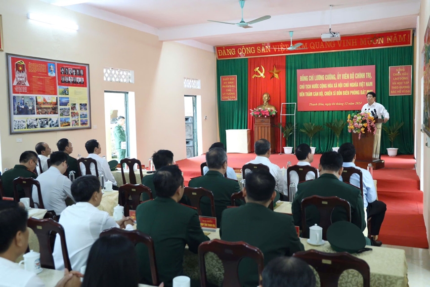 Chủ tịch nước Lương Cường thăm Đồn Biên phòng Bát Mọt
