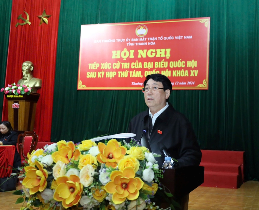 Chủ tịch nước Lương Cường tiếp xúc cử tri tỉnh Thanh Hóa sau Kỳ họp thứ tám, Quốc hội khóa XV