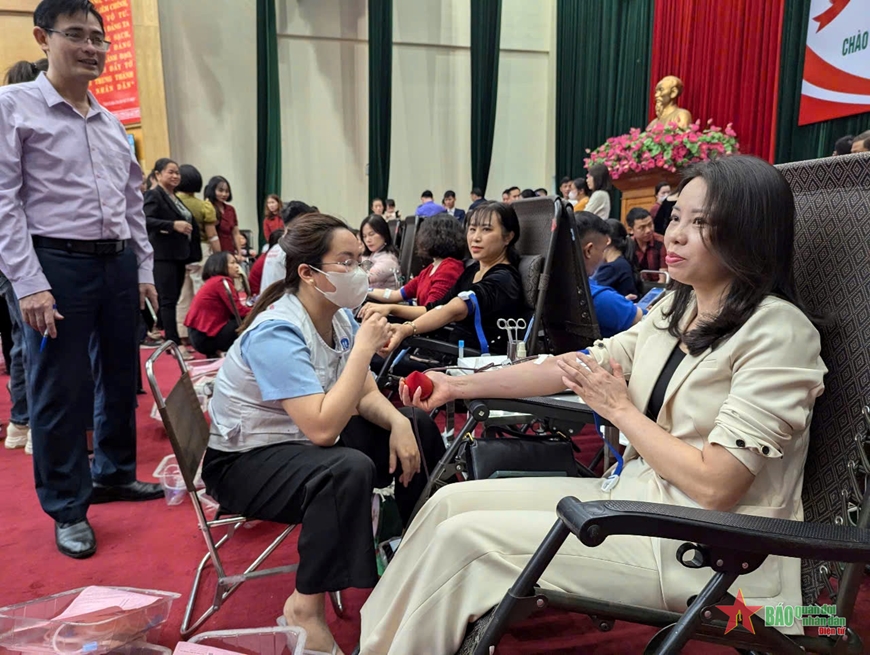 Lan tỏa nghĩa cử hiến máu tình nguyện ở Vĩnh Tường