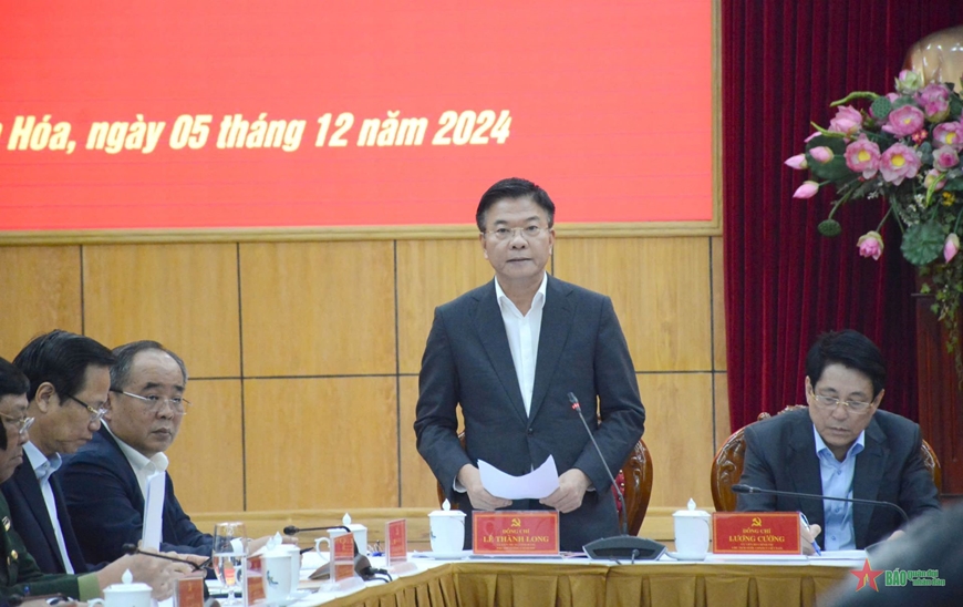 Chủ tịch nước Lương Cường làm việc với Ban Thường vụ Tỉnh ủy Thanh Hóa
