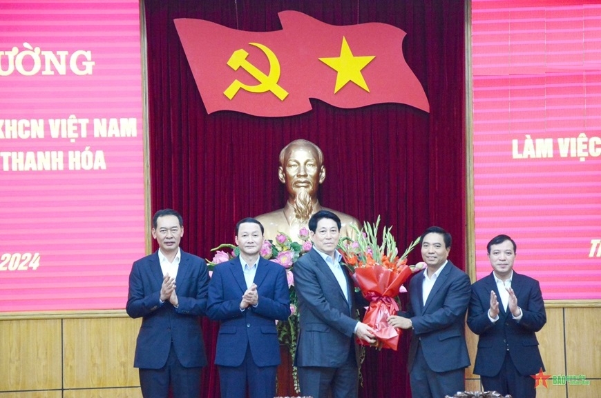 Chủ tịch nước Lương Cường làm việc với Ban Thường vụ Tỉnh ủy Thanh Hóa