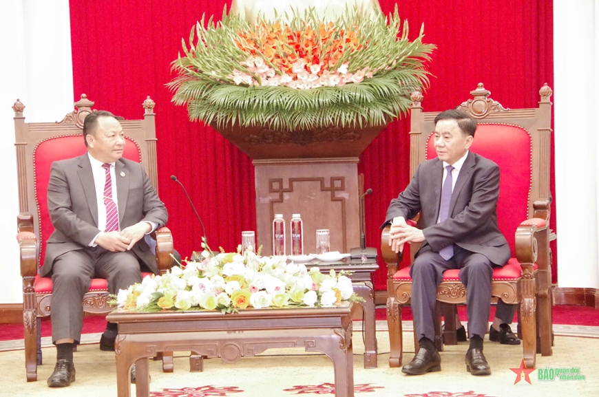 Thường trực Ban Bí thư Trần Cẩm Tú tiếp đoàn đại biểu Trung ương Đoàn Thanh niên Nhân dân Cách mạng Lào