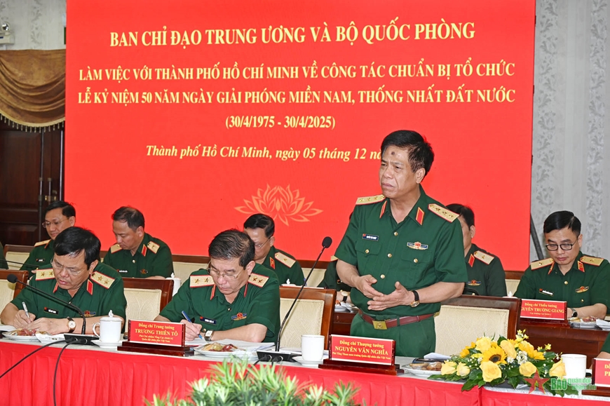 Ban chỉ đạo Trung ương và Bộ Quốc phòng làm việc với TP Hồ Chí Minh về kỷ niệm 50 năm Ngày giải phóng miền Nam
