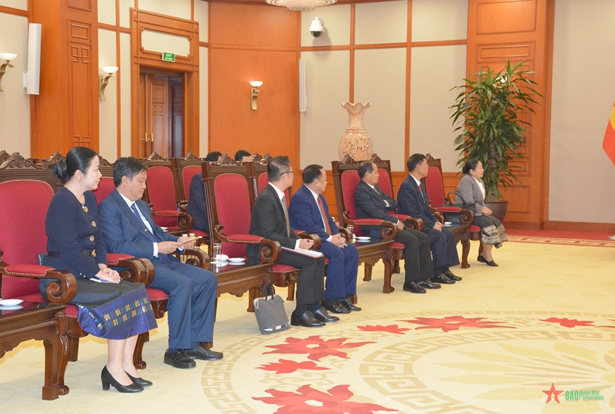 Tổng Bí thư Tô Lâm tiếp Thường trực Ban Bí thư Đảng Nhân dân cách mạng Lào