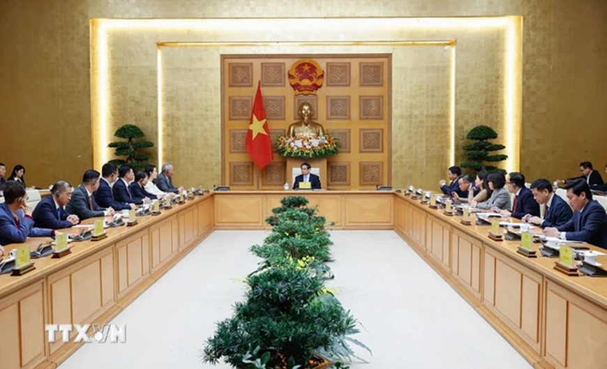 Thủ tướng Phạm Minh Chính đề nghị các doanh nghiệp nhóm lớn nhất toàn cầu nghiên cứu tham gia các dự án hạ tầng tại Việt Nam