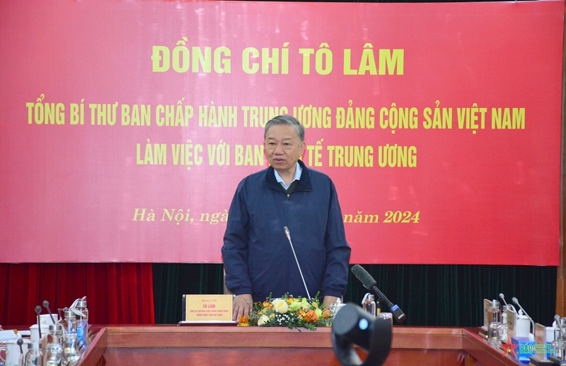 Tổng Bí thư Tô Lâm làm việc với Ban Kinh tế Trung ương