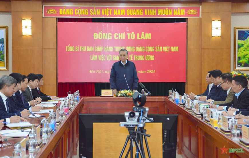 Tổng Bí thư Tô Lâm làm việc với Ban Kinh tế Trung ương