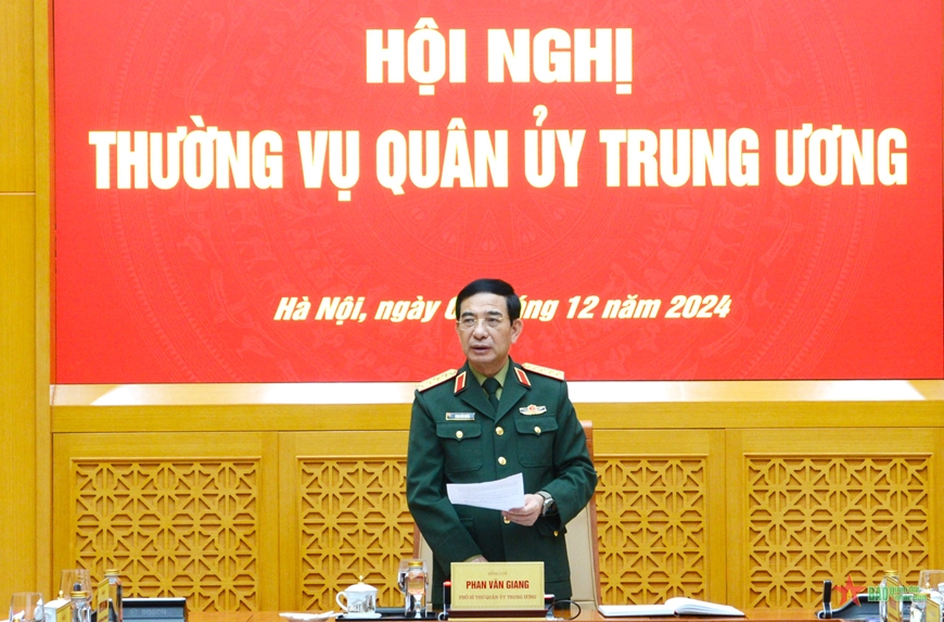 Đại tướng Phan Văn Giang chủ trì Hội nghị Thường vụ Quân ủy Trung ương