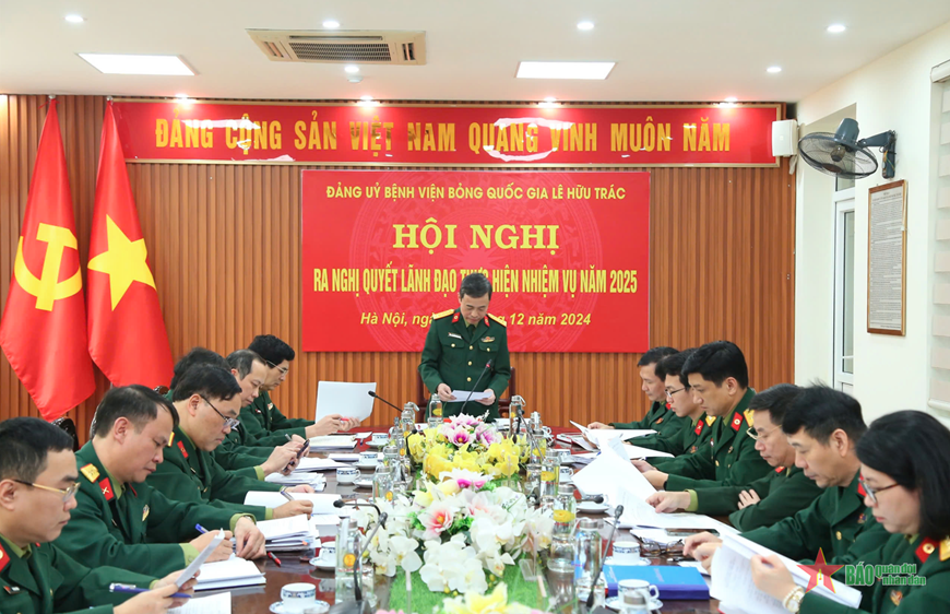 Bệnh viện Bỏng Quốc gia Lê Hữu Trác ra nghị quyết lãnh đạo thực hiện nhiệm vụ năm 2025