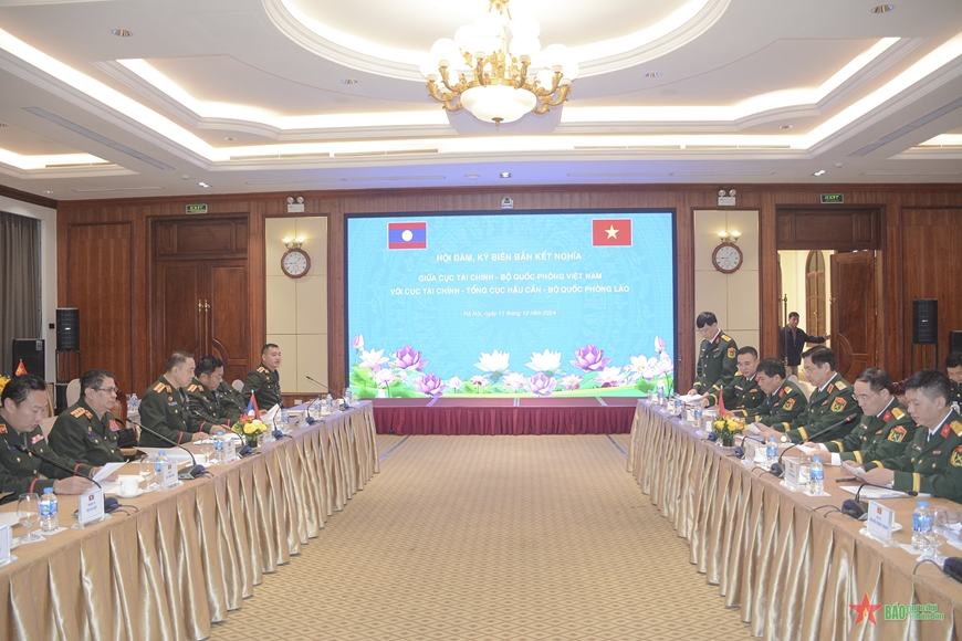 Cục Tài chính, Bộ Quốc phòng Việt Nam và Cục Tài chính, Tổng cục Hậu cần Bộ Quốc phòng Lào hội đàm, ký biên bản kết nghĩa