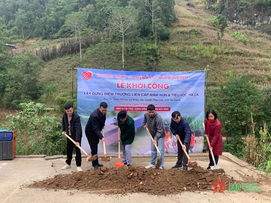 Hà Giang: Khởi công xây dựng Điểm trường liên cấp Mầm non và Tiểu học thôn Ha Cá, xã Khâu Vai