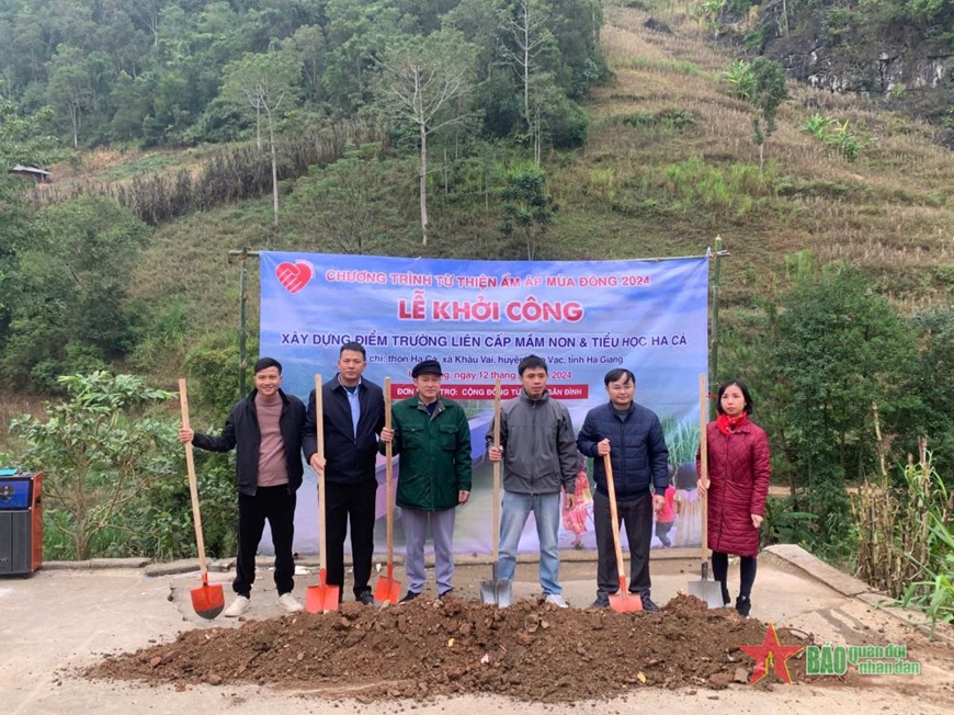 Hà Giang: Khởi công xây dựng Điểm trường liên cấp Mầm non và Tiểu học thôn Ha Cá, xã Khâu Vai