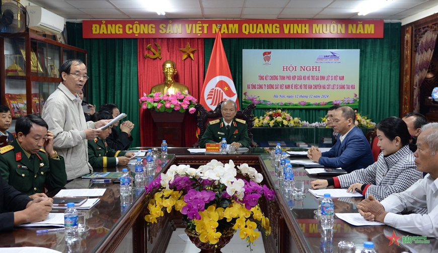 Tổng kết hoạt động hỗ trợ vận chuyển hài cốt liệt sĩ bằng phương tiện tàu hỏa