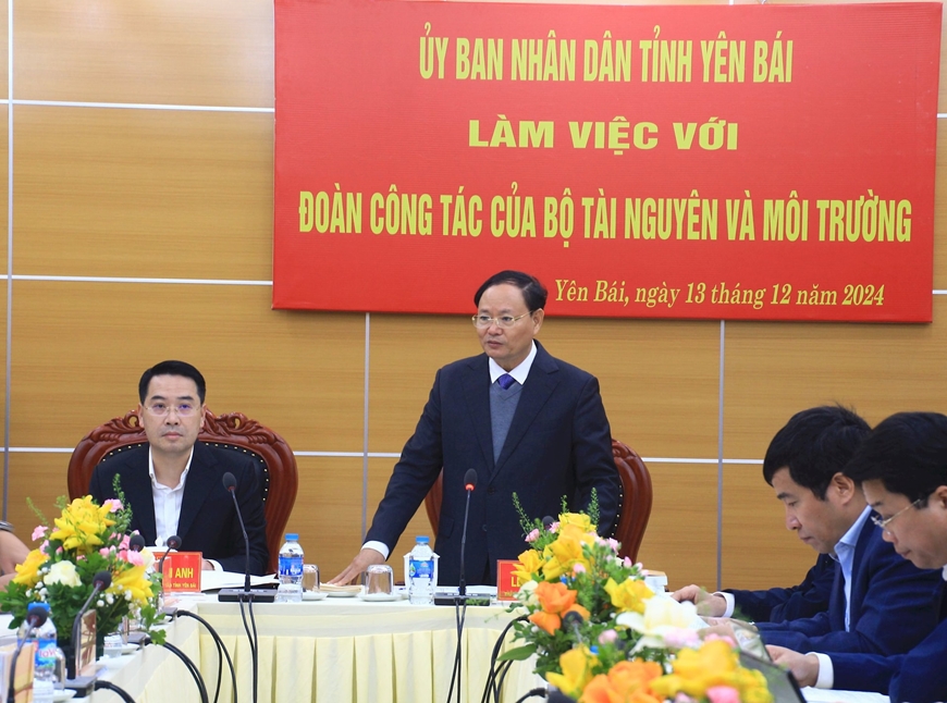 Bộ Tài nguyên và Môi trường làm việc với tỉnh Yên Bái về triển khai Luật Đất đai 2024