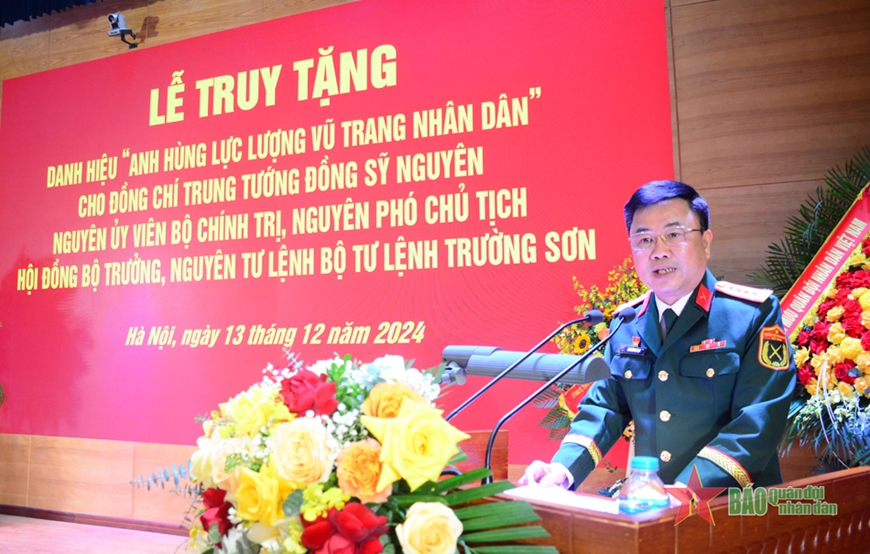 Lễ truy tặng danh hiệu “Anh hùng Lực lượng vũ trang nhân dân” cho Trung tướng Đồng Sỹ Nguyên