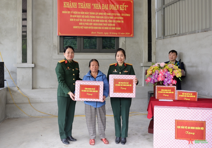 Cục Bảo vệ an ninh Quân đội tổ chức khánh thành và bàn giao Nhà đại đoàn kết