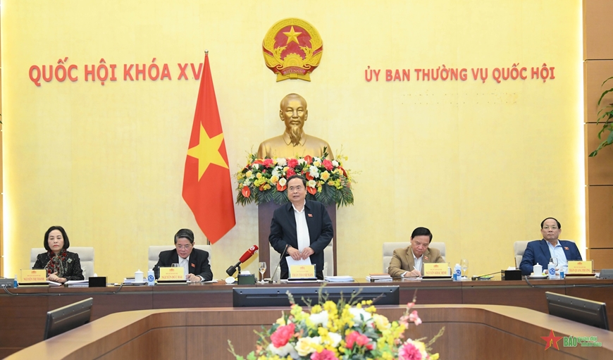 Chủ tịch Quốc hội Trần Thanh Mẫn chủ trì họp với các cơ quan của Quốc hội về tổng kết công tác năm 2024