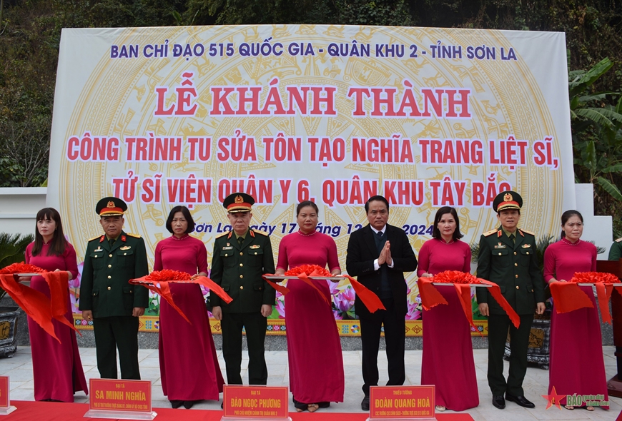 Sơn La khánh thành Nghĩa trang liệt sĩ, tử sĩ, Viện Quân y 6, Quân khu Tây Bắc
