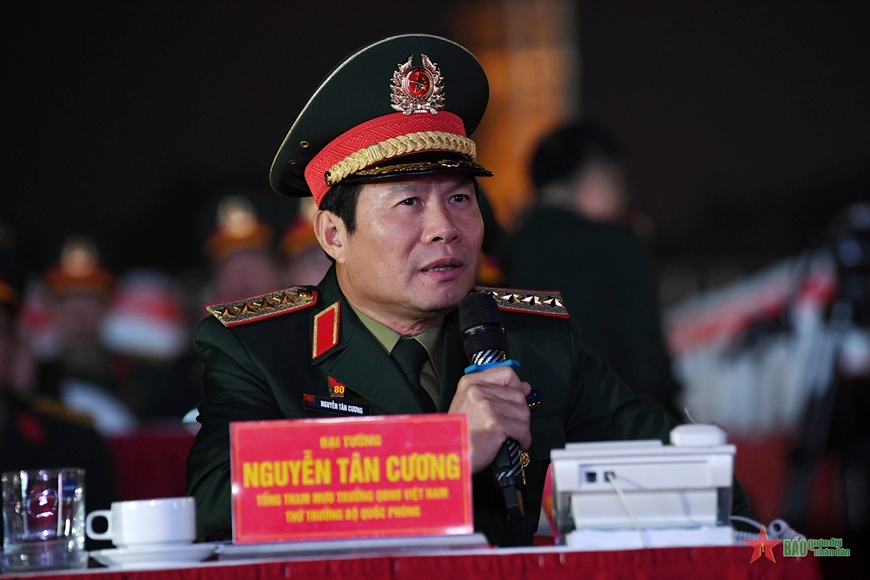 Đại tướng Nguyễn Tân Cương chủ trì Tổng duyệt Lễ khai mạc Giao lưu quân nhạc năm 2024