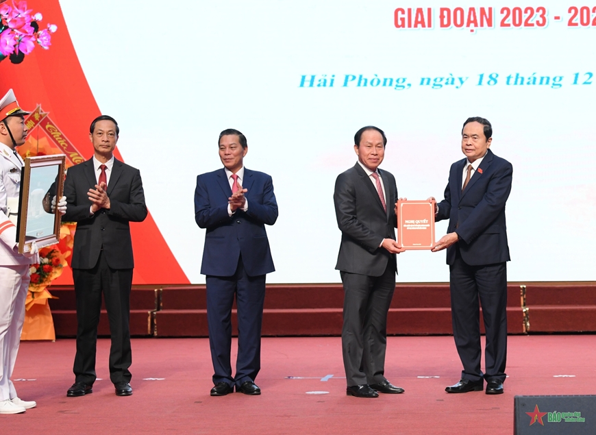 Chủ tịch Quốc hội dự Hội nghị công bố Nghị quyết của Quốc hội về tổ chức chính quyền đô thị thành phố Hải Phòng