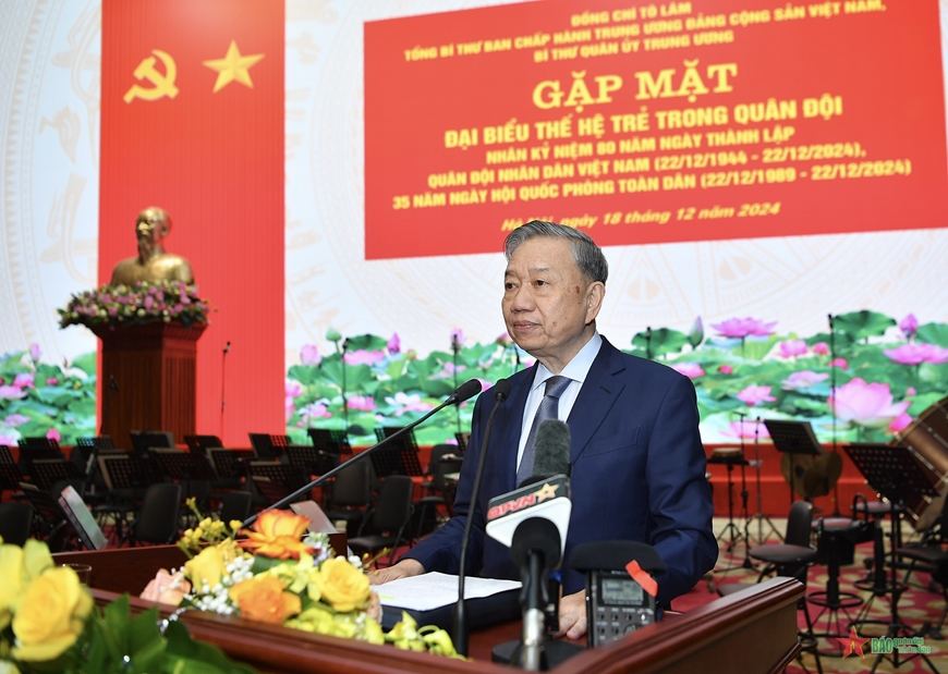 Phát biểu của Tổng Bí thư Tô Lâm, Bí thư Quân ủy Trung ương tại buổi gặp mặt thanh niên Quân đội