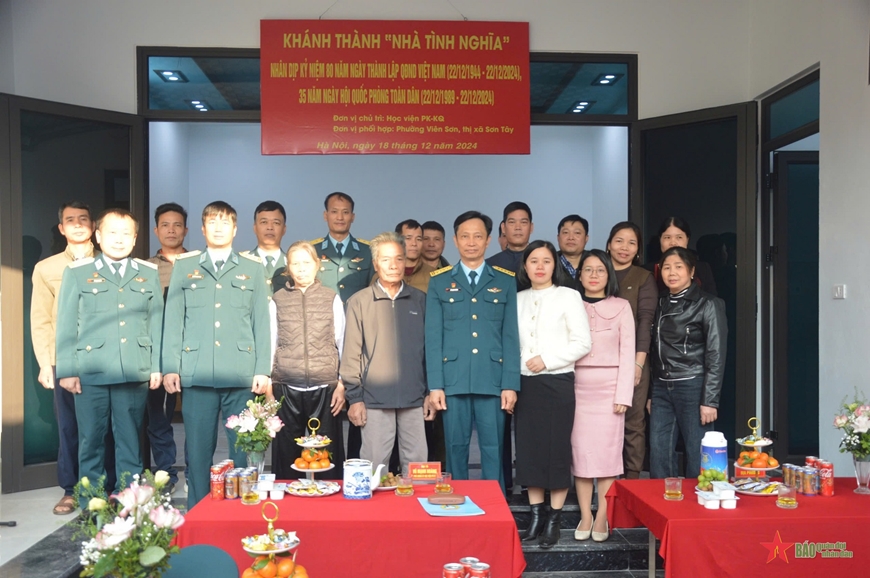 Học viện Phòng không - Không quân khánh thành, bàn giao nhà tình nghĩa