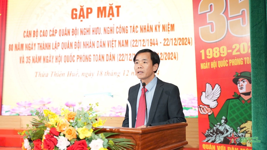 Tỉnh Thừa Thiên Huế gặp mặt cán bộ cao cấp Quân đội nghỉ hưu, nghỉ công tác