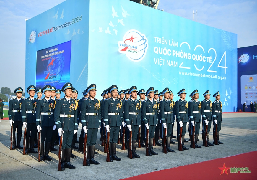 Các lực lượng sẵn sàng cho lễ khai mạc Triển lãm Quốc phòng quốc tế Việt Nam 2024