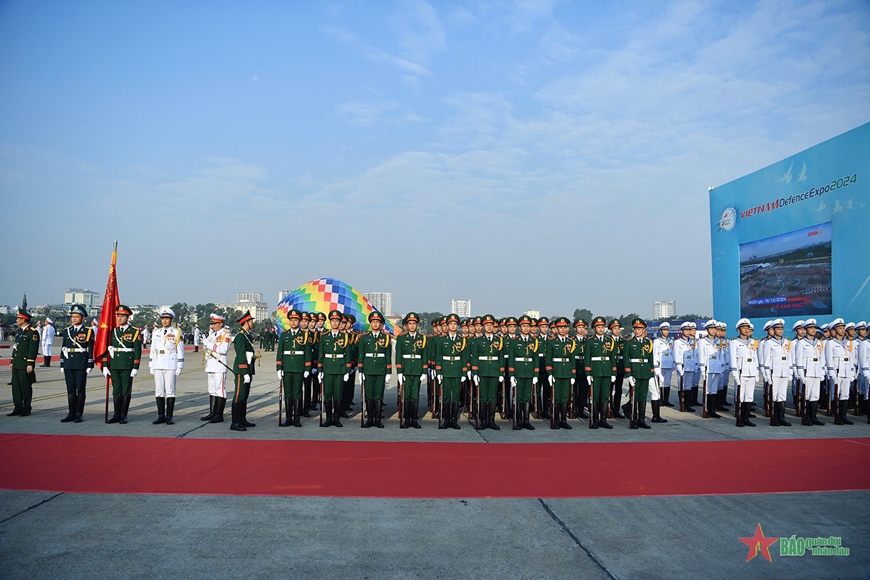 Các lực lượng sẵn sàng cho lễ khai mạc Triển lãm Quốc phòng quốc tế Việt Nam 2024