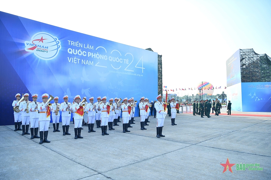 Các lực lượng sẵn sàng cho lễ khai mạc Triển lãm Quốc phòng quốc tế Việt Nam 2024