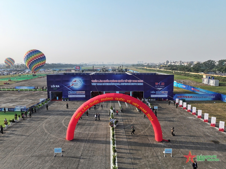 Các lực lượng sẵn sàng cho lễ khai mạc Triển lãm Quốc phòng quốc tế Việt Nam 2024