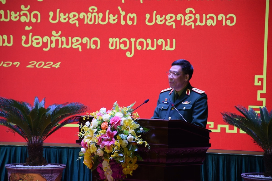 Bộ trưởng Bộ Quốc phòng Lào thăm và nói chuyện tại Học viện Quốc phòng