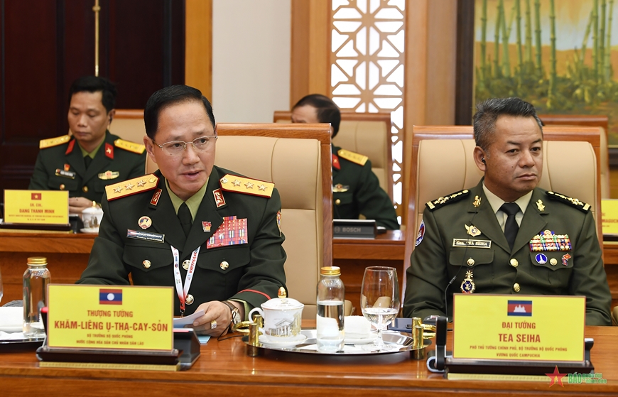 Đại tướng Phan Văn Giang tiếp lãnh đạo Bộ Quốc phòng, Quân đội các nước tham dự Triển lãm Quốc phòng quốc tế Việt Nam 2024.