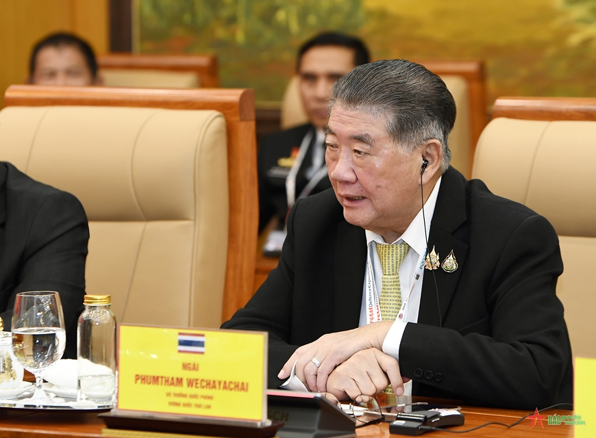 Đại tướng Phan Văn Giang tiếp lãnh đạo Bộ Quốc phòng, Quân đội các nước tham dự Triển lãm Quốc phòng quốc tế Việt Nam 2024.