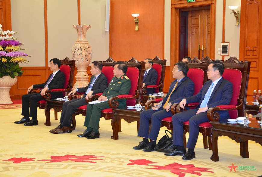Tổng Bí thư Tô Lâm, Bí thư Quân ủy Trung ương tiếp Bộ trưởng Bộ Quốc phòng Trung Quốc