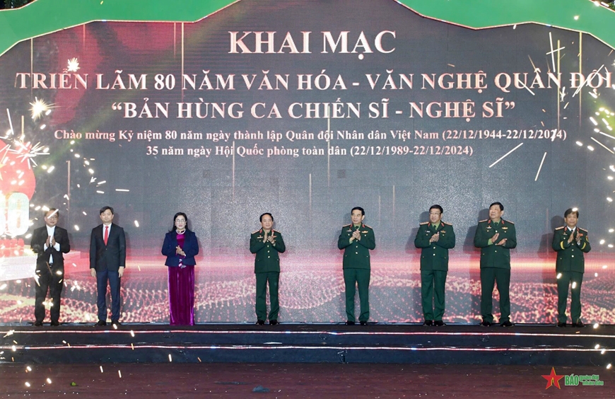 Khai mạc Triển lãm 80 năm văn hóa, văn nghệ Quân đội nhân dân Việt Nam