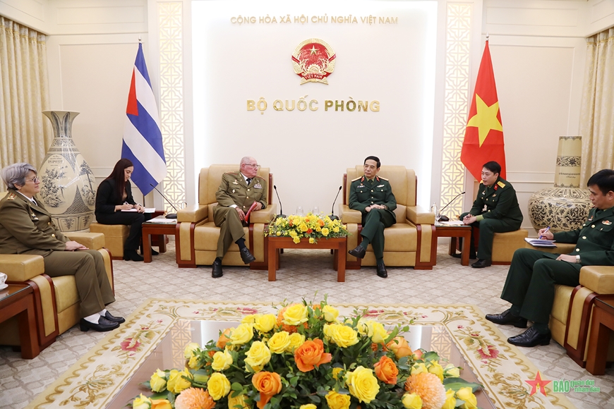 Đại tướng Phan Văn Giang hội kiến Bộ trưởng Bộ các Lực lượng vũ trang cách mạng Cuba